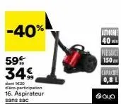 aspirateur sans sac 