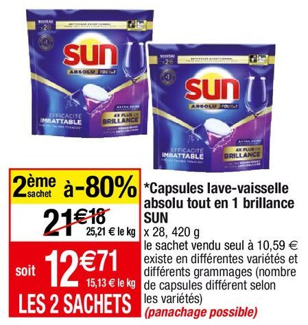 lessive en capsules Sun