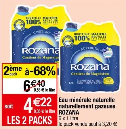 eau gazeuse rozana