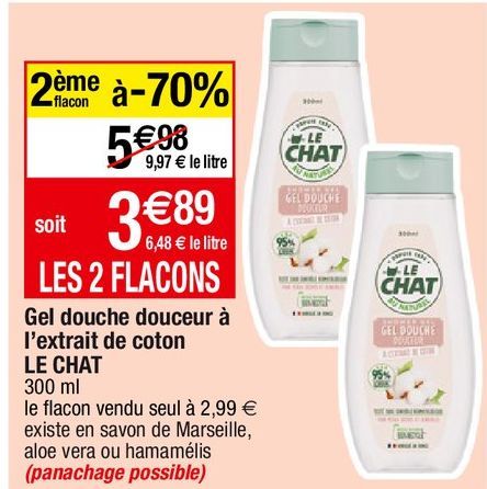 gel douche Le chat