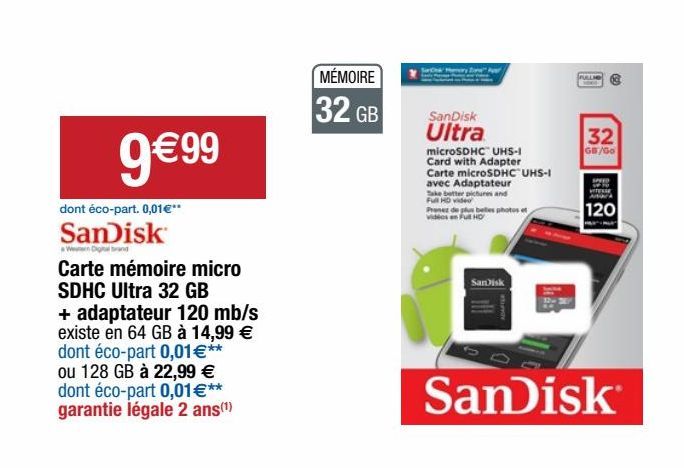 carte mémoire SanDisk