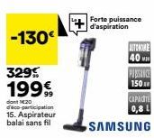 aspirateur balai Samsung