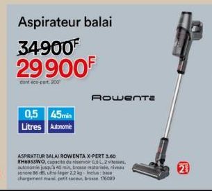 aspirateur balai Rowenta