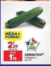 méga+ format  229  lede  sel  115  fruits lecues france  courgettes  catégorie 1. ret 0731 