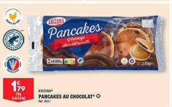 PLAY  FRAN  Cank  199  17 A  thecel  ARIZONA  Pancakes  Flanage  ARIZONA  PANCAKES AU CHOCOLAT* Ret 8921 