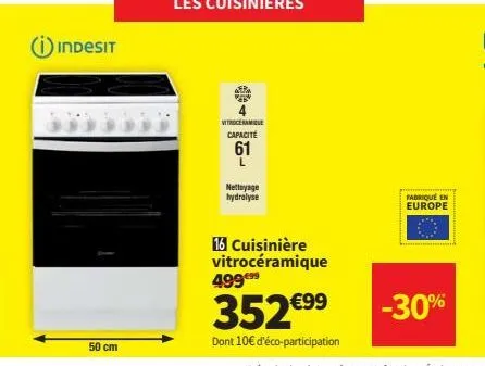 cuisinière vitrocéramique 