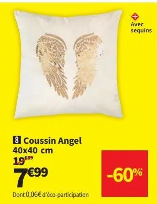 coussin angel 40x40 cm