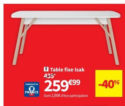 table fixe Isak 