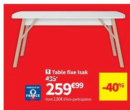 table fixe isak 