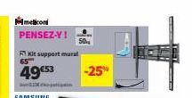 meticon  PENSEZ-Y!  65  Kit support mural  49€53  X  50%  -25% 