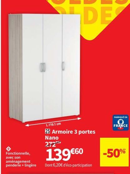 armoire 3 porters Nano