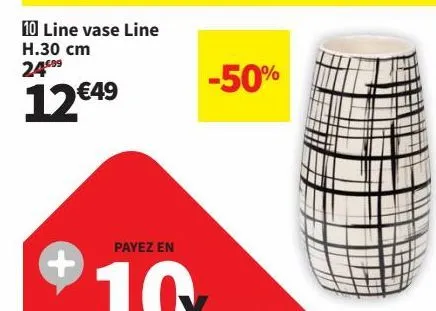 line vase line h.30 cm