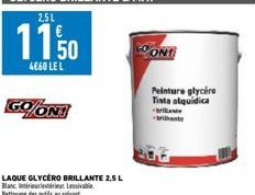 GOON!  LAQUE GLYCÉRO BRILLANTE 2.5 L Lessivable  LOONT  Peinture glycére Tinta alquídica brillante 