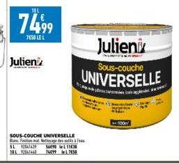101  74.99  7650 LE L  Julien  Julien  Sous-couche  UNIVERSELLE  enes ba  100 