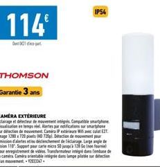 THOMSON Garantie 3 ans  IP54 