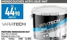 monocouches acrylique mat  10l  44,90  4849 lel  variatech  variatech 