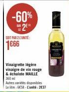 vinaigre de vin rouge Maille