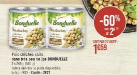 pois chiches cuits Bonduelle