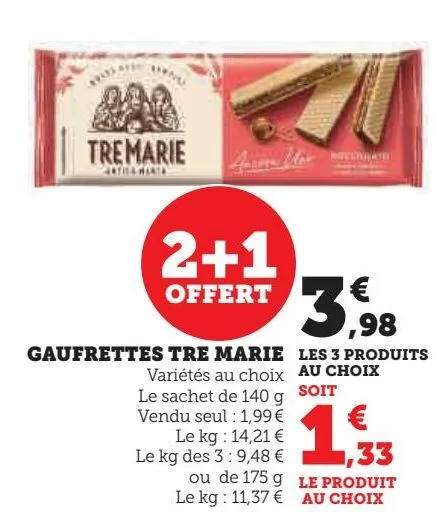 gaufrettes tre marie