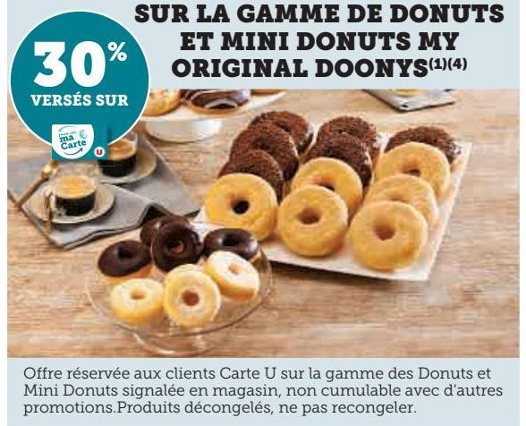 La gamme de donuts et mini donuts my original doonys