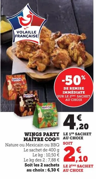 wings party maître coq 