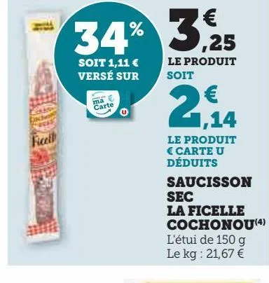 saucisson sec la ficelle cochonou