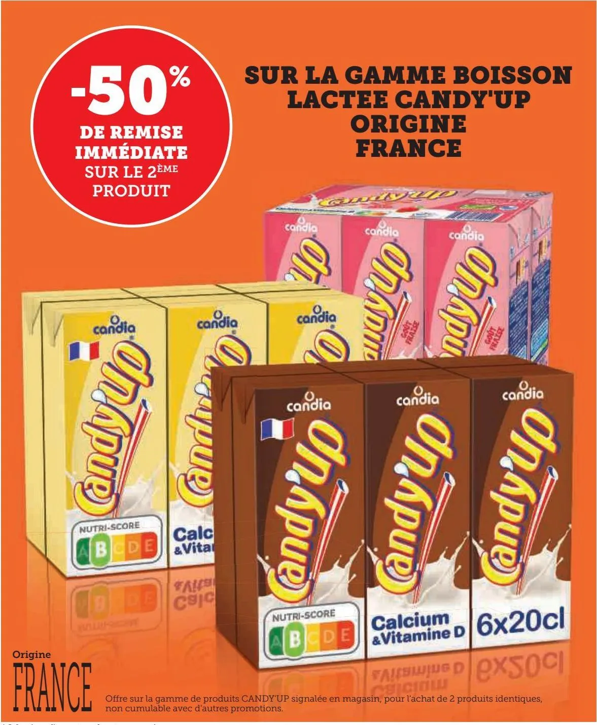 la gamme boisson lactée candy'up origine france