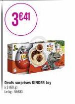 HA  GUC  MEN  3€41  Oeufs surprises KINDER Joy  x3 (60 g) Lekg: 56083 