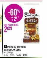 pains au chocolat La Boulangére