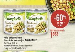 pois chiches cuits Bonduelle