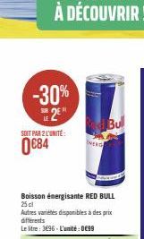 boisson énergétique Red bull