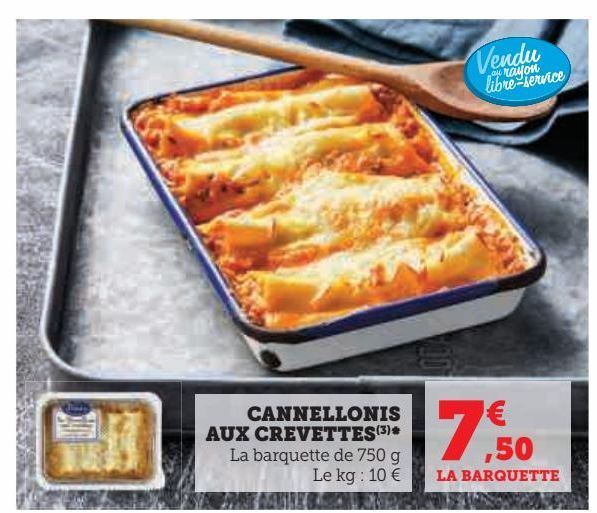 cannellonis aux crevettes