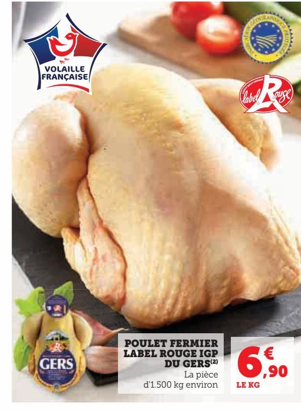 poulet fermier Label Rouge IGP du gers