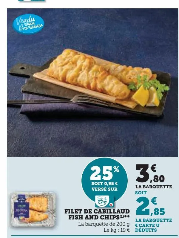 filet de cabillaud fish and chips