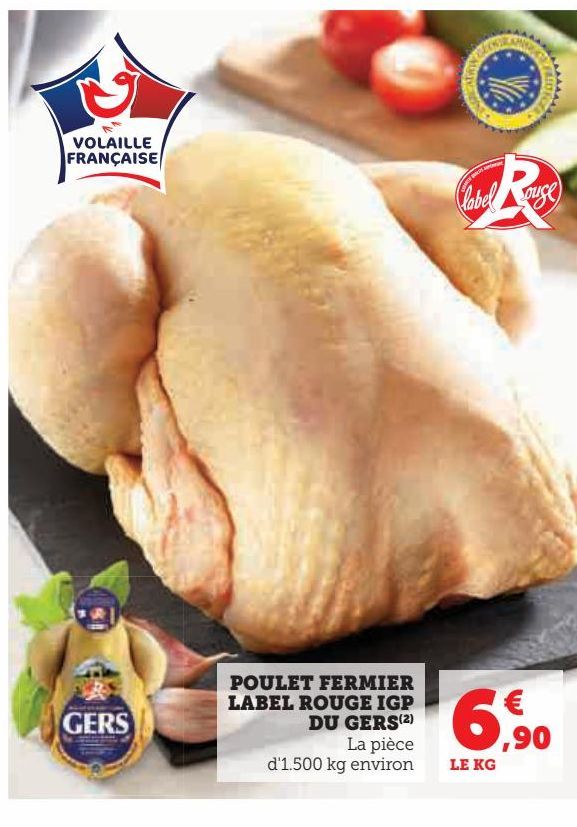 poulet fermier label rouge IGP du gers