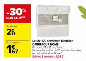 serviettes Carrefour