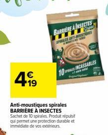 Gardez votre maison protégée avec les BARRIÈRES À INSECTES Anti-Moustiques Spirales incassables - 10 pièces - à 4,99€ seulement!