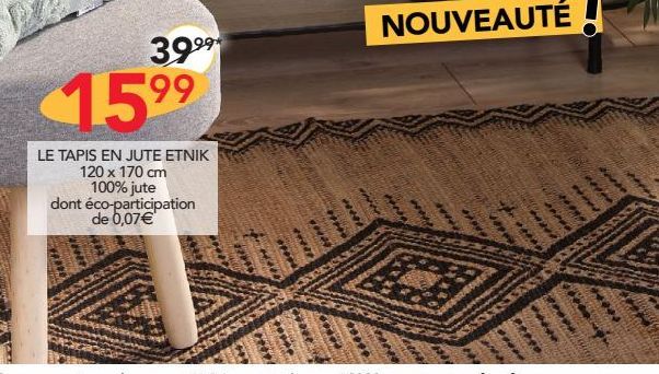 Le tapis en jute etnik