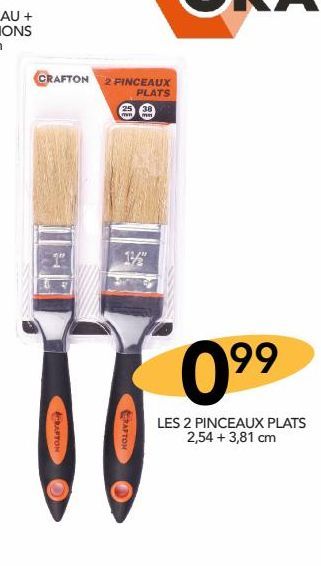 Les 2 pinceaux plats