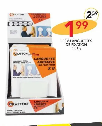 les 8 languettes de fixation