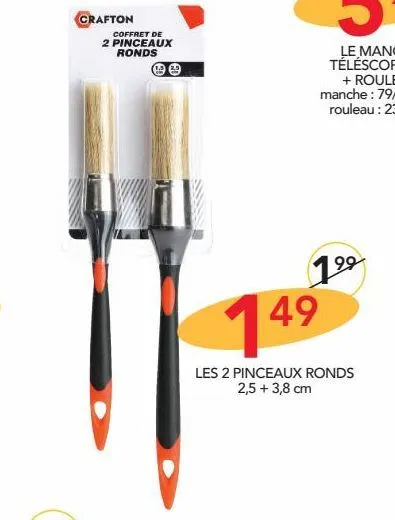 les 2 pinceaux ronds