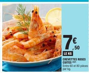 crevettes cuites 