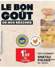 139  PAYS GOURMAND SPAETZLE  250  556CP! D'ALSACE***  RM 5000491 