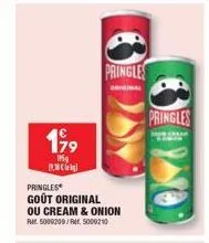 199  1959  pringles goût original ou cream & onion rm 5009209/rm5009210  pringles  pringles 