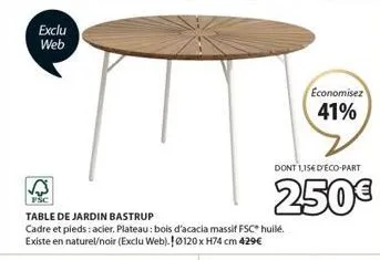 table de jardin 