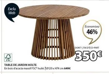 table de jardin 