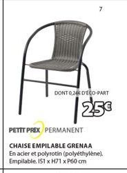 chaise empilable 