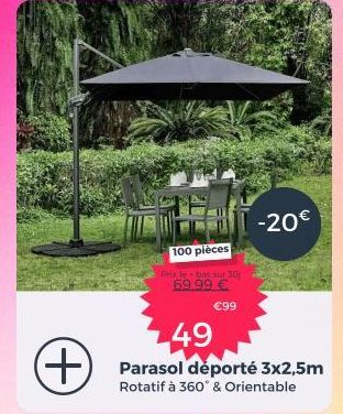 parasol déporté 
