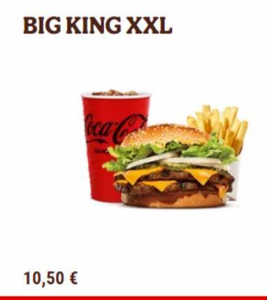 BIG KING XXL  10,50 € 