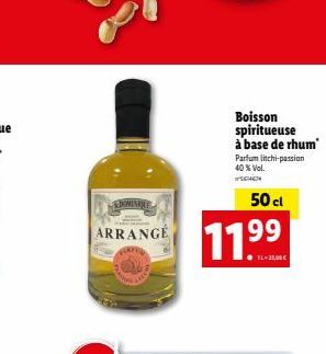 DOMINIQUE  ARRANGE  Boisson spiritueuse à base de rhum Parfum litchi-passion 40% Vol.  50 cl  11.⁹⁹ 
